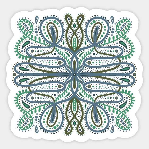 Vines & Vibes (Airy Alpine) Sticker by Cascade Patterns